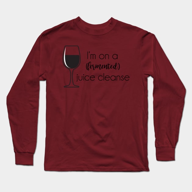 Wine Cleanse Long Sleeve T-Shirt by fritzco